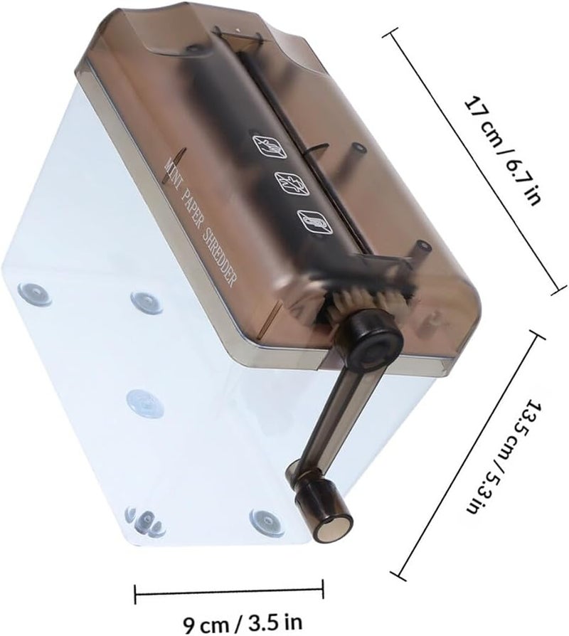 Cabilock Manual Paper Shredder Mini Desktop Hand Shredder For A4 Documents Office Bills Black - Image 2